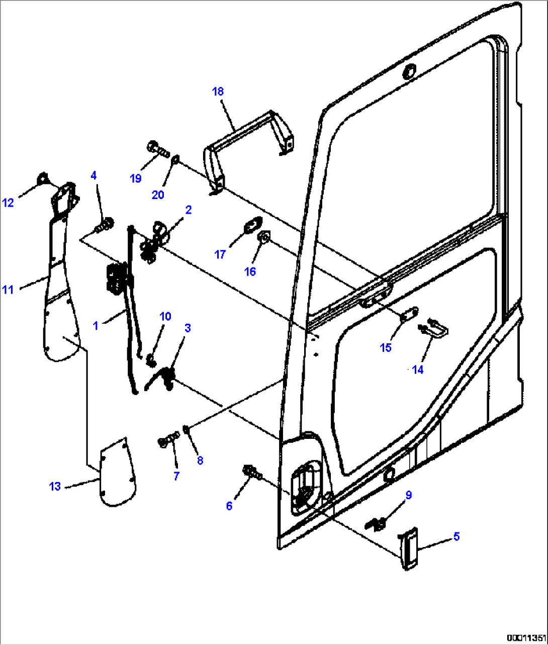 K0210-06A0 OPERATOR CAB (DOOR LOCK)