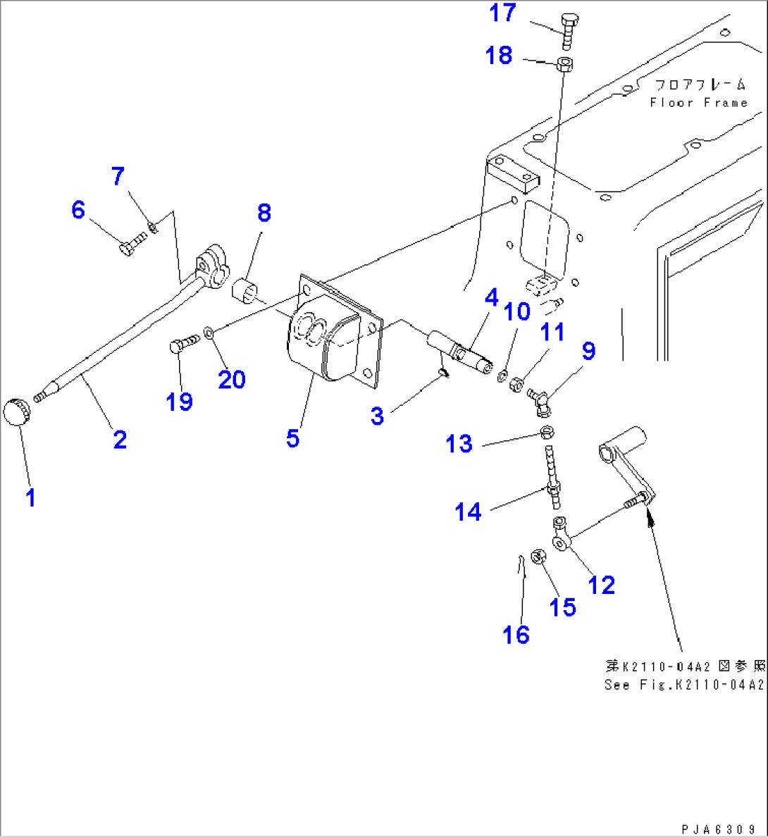 FLOOR FRAME (TRANSMISSION LOCK) (D60P)