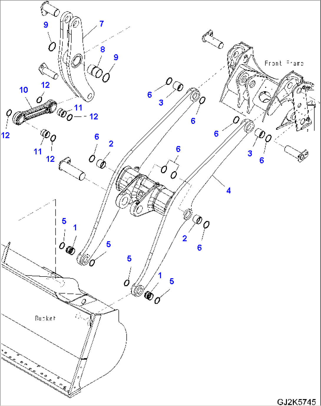 LIFT ARM AND BELLCRANK (HIGH LIFT)