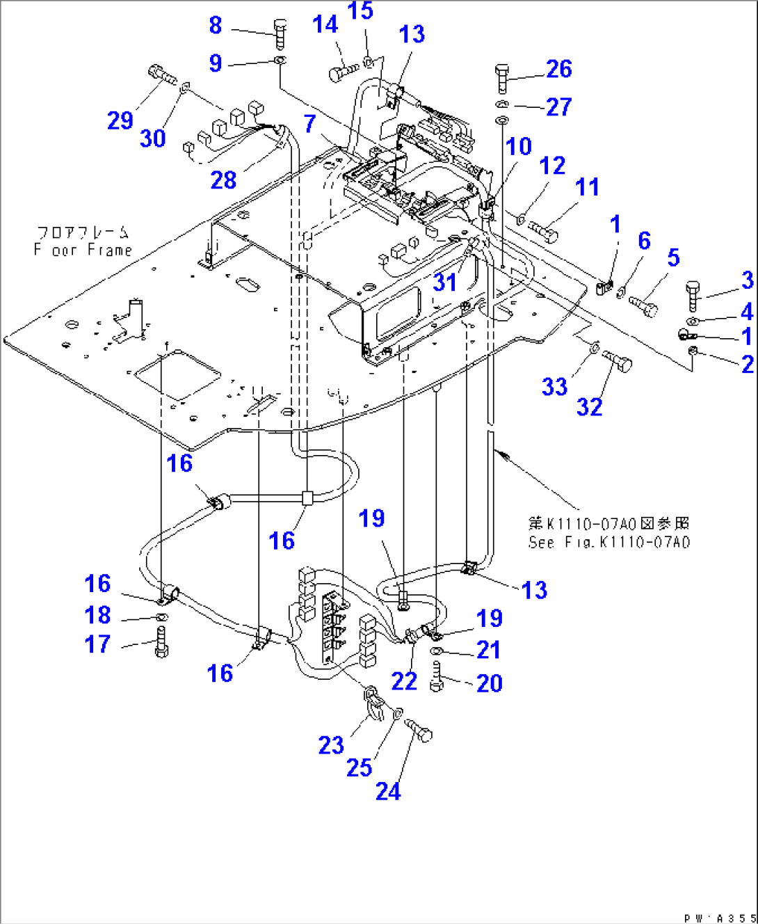 FLOOR FRAME (HARNESS CLAMP)(#20001-)