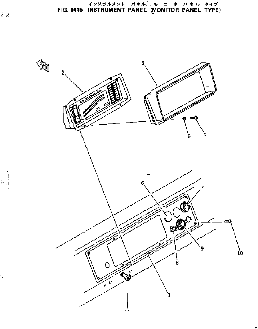INSTRUMENT PANEL (MONITOR PANEL TYPE)