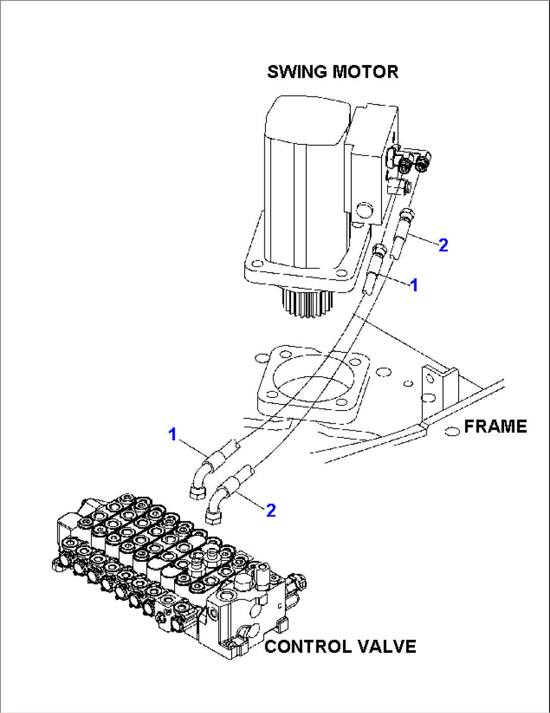 HYDRAULIC PIPING (BOOM SWING CYLINDER LINE)