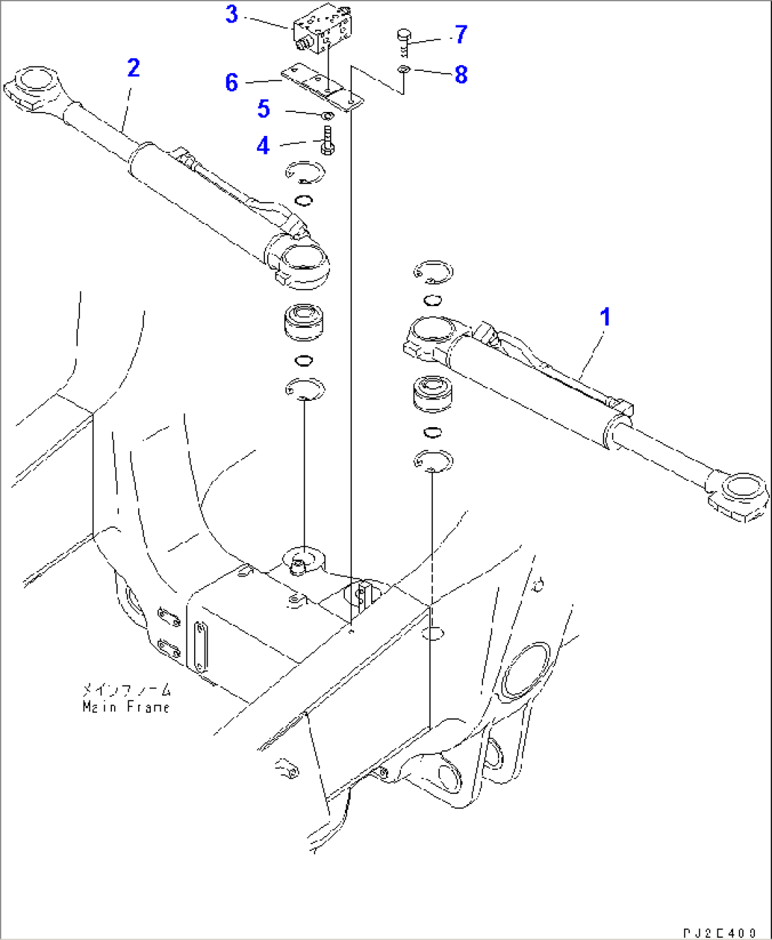 STEERING CYLINDER AND CROSS OVER RELIEF VALVE (WITH A.S.R.)
