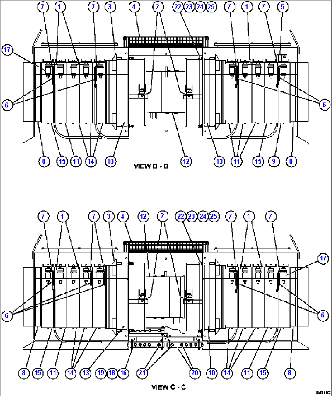 RETARDING GRID ASSEMBLY 2/3 PC2142