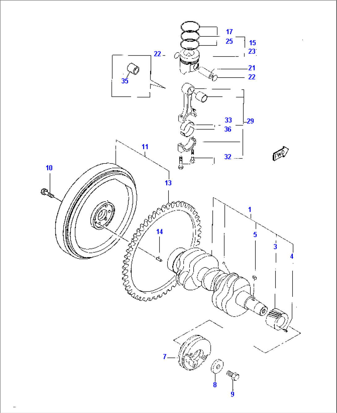 CRANKSHAFT AND PISTON