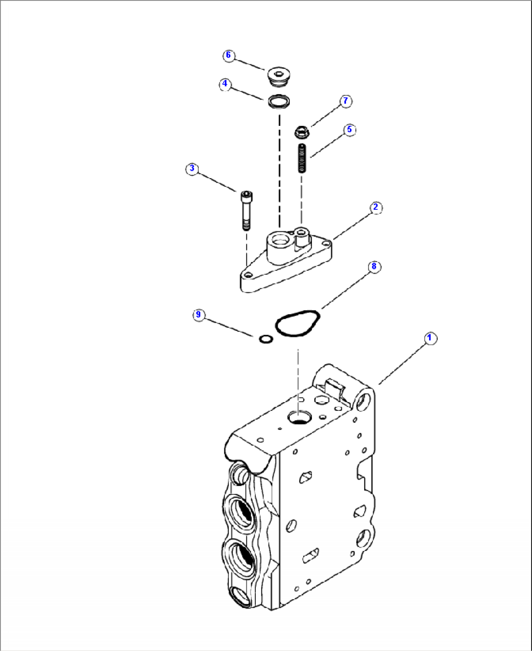 H0120-16A0 MAIN CONTROL VALVE ASSEMBLY L90LS A-SIDE END CAP