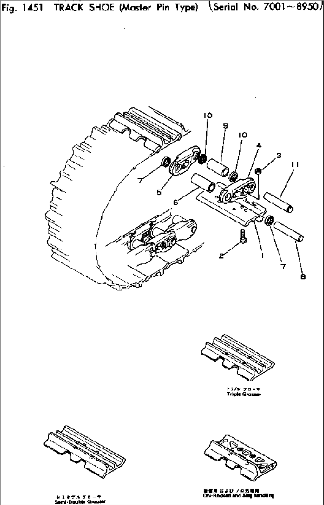 TRACK SHOE (MASTER PIN TYPE)(#7001-8950)