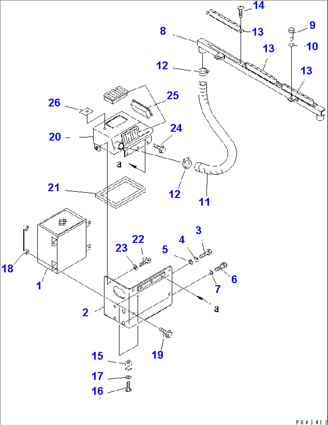 HOT WATER CAR HEATER (HEATER AND AIR DUCT)(#81310-)