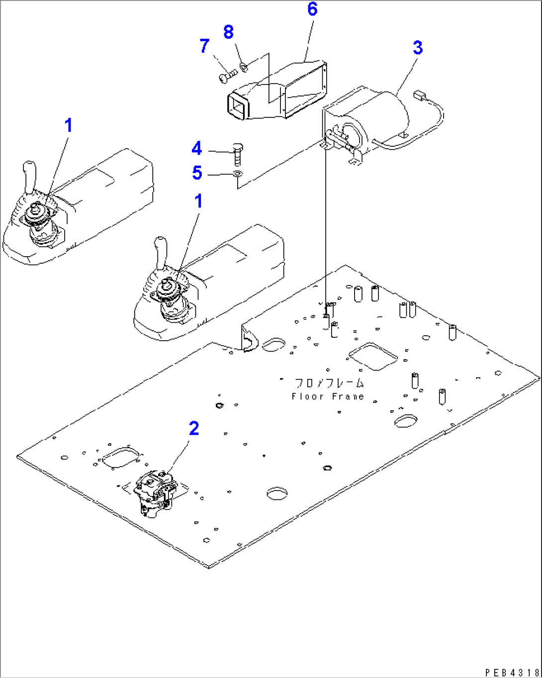 FLOOR FRAME (PPC VALVE) (WITH HEATER)(#30001-30174)