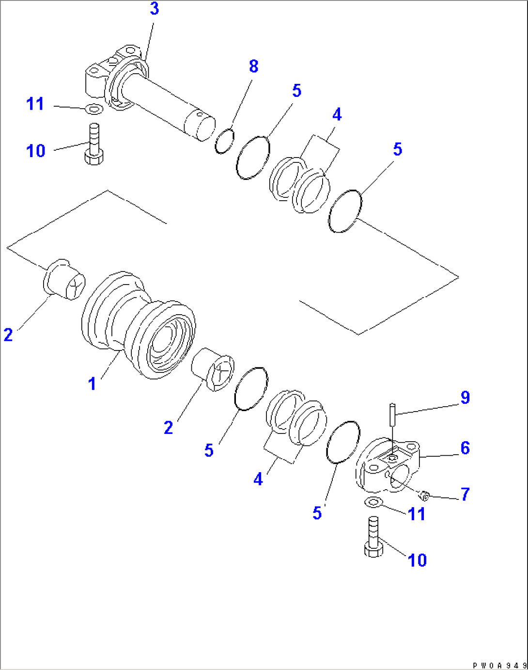 TRACK ROLLER (SWAMP SPEC.)(#48880-)