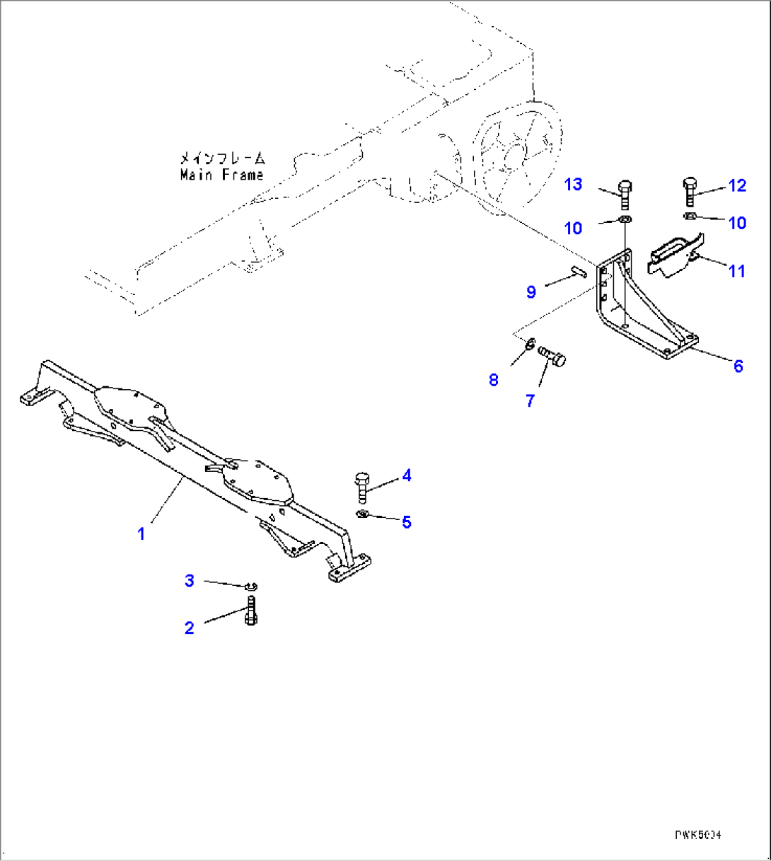 Crossbar and Track Frame Bracket (#90210-)