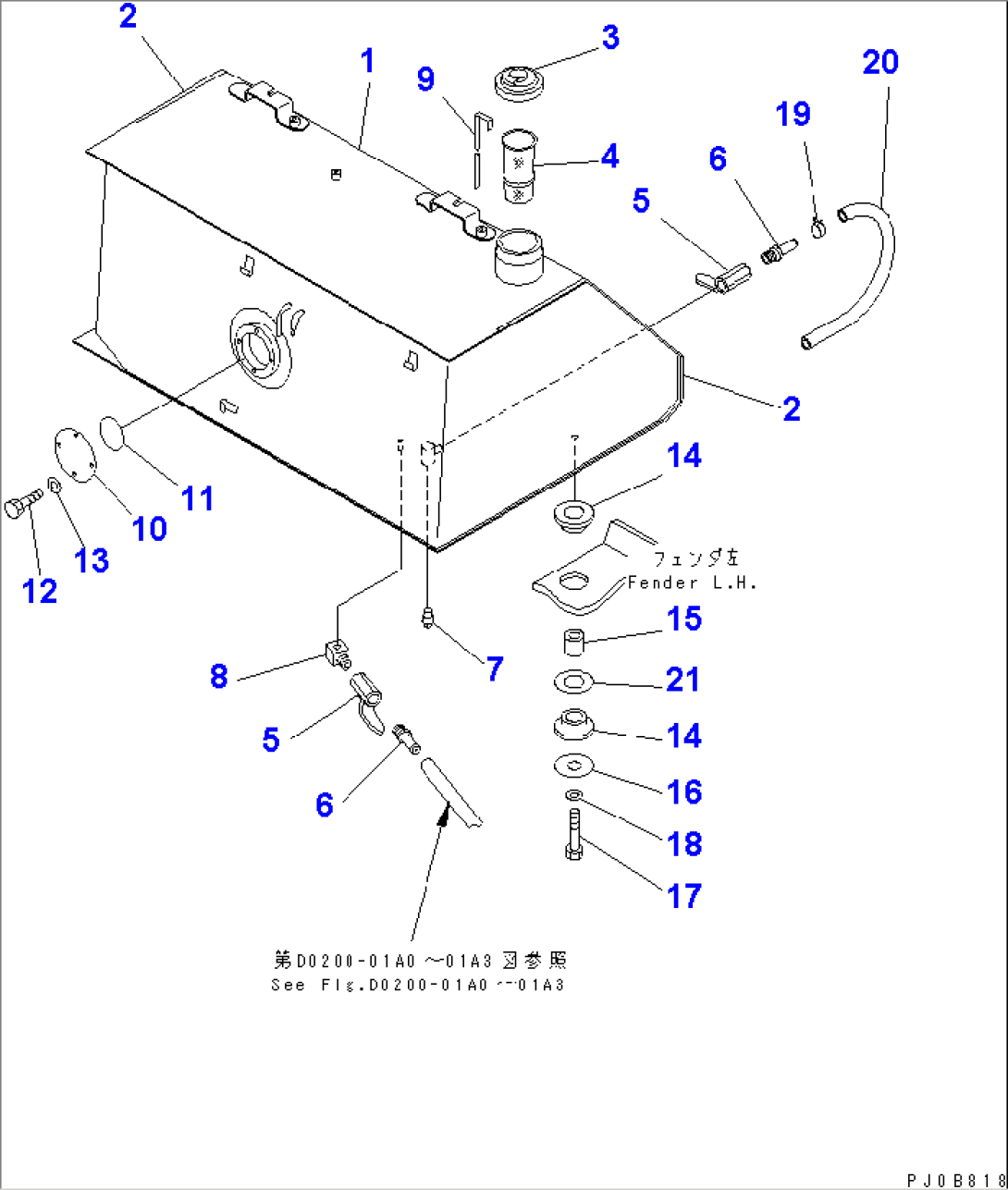 FUEL TANK (FOR GAUGE PANEL)(#3034-4000)