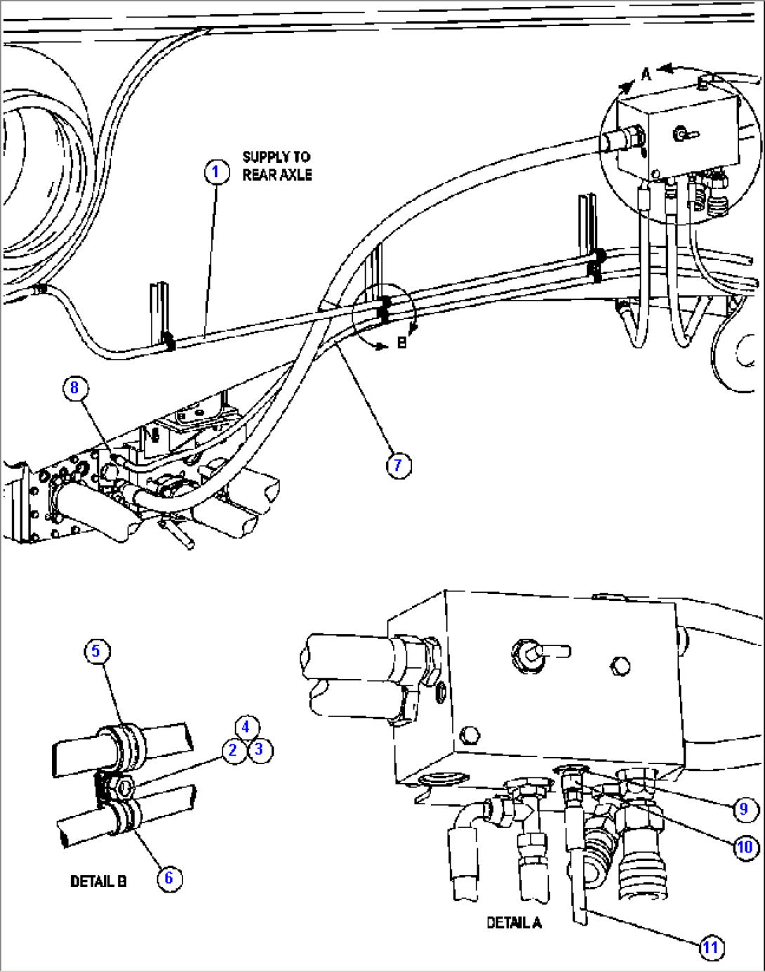 AUTOMATIC LUBRICATION - FRAME PIPING 2/2