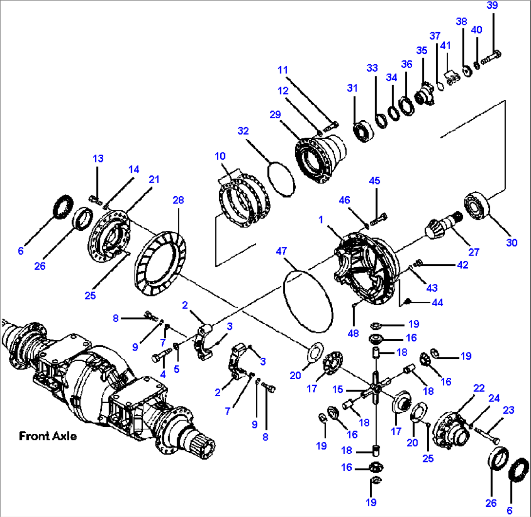F4400-06A0 FRONT AXLE DIFFERENTIAL