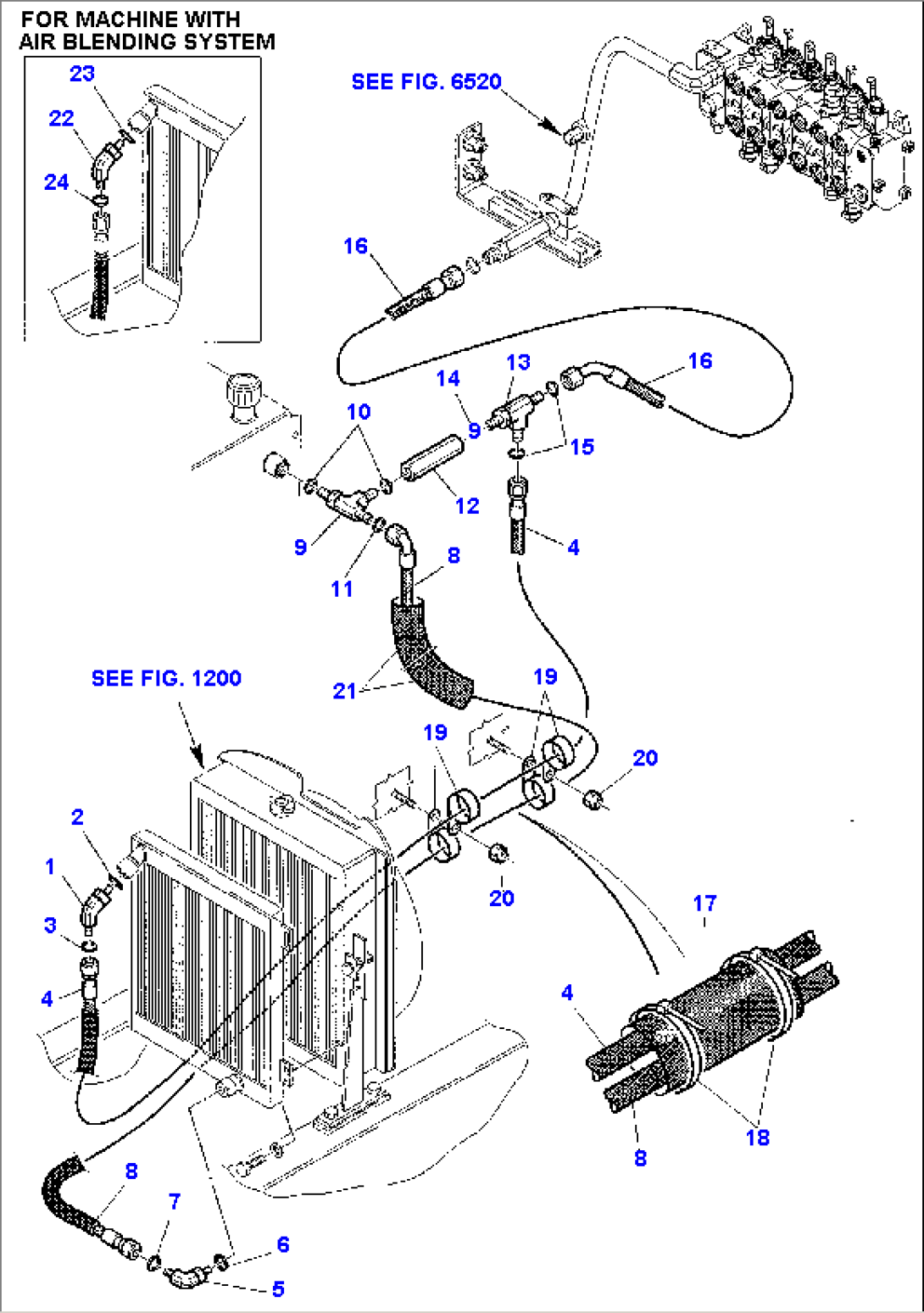 HYDRAULIC PIPING (OIL COOLER AND RETURN LINE) (2/2)