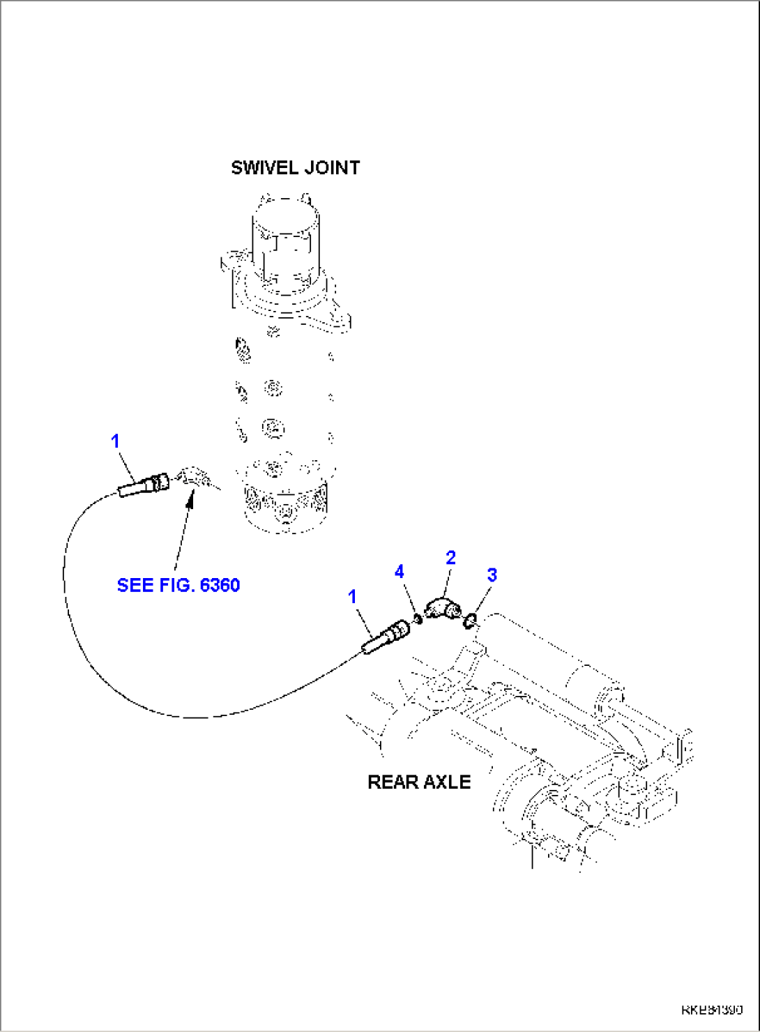 HYDRAULIC PIPING (PARKING BRAKE LINE) (2/2)