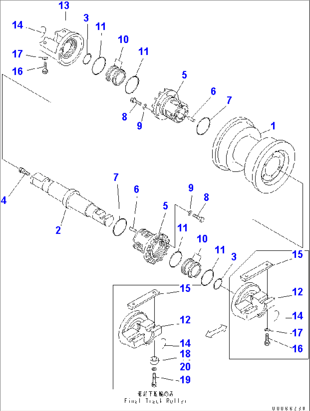 TRACK ROLLER (SINGLE) (R.H.)(#11001-)