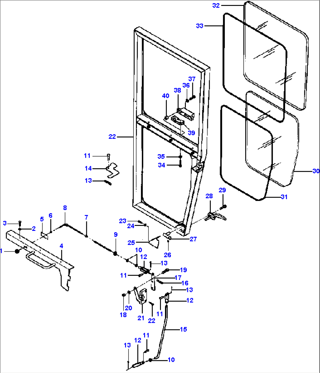 ENCLOSED CAB DOOR - L.H.