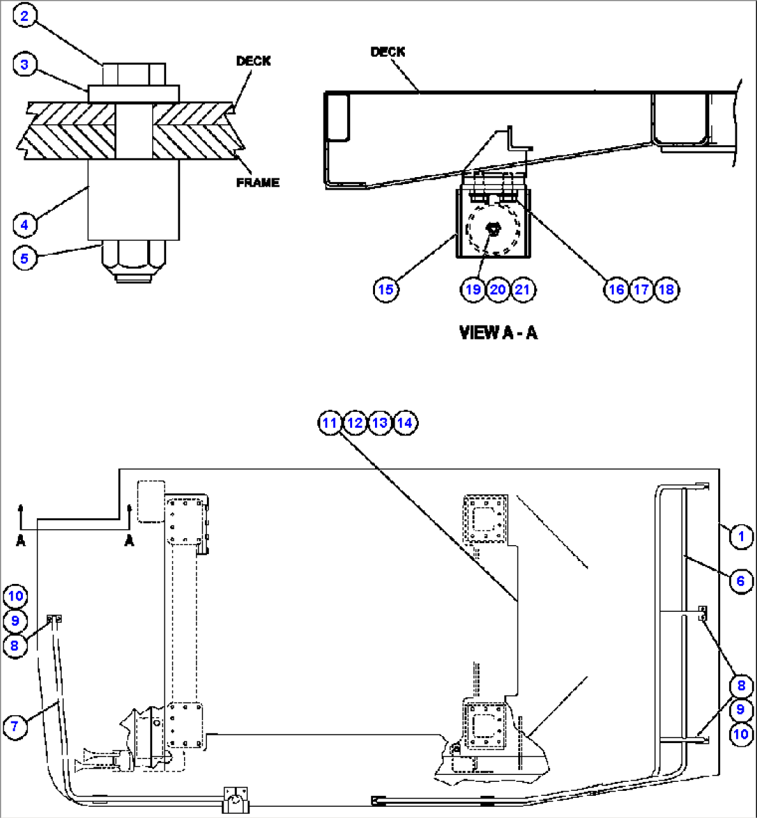 L.H. DECK MOUNTING & MISCELLANEOUS
