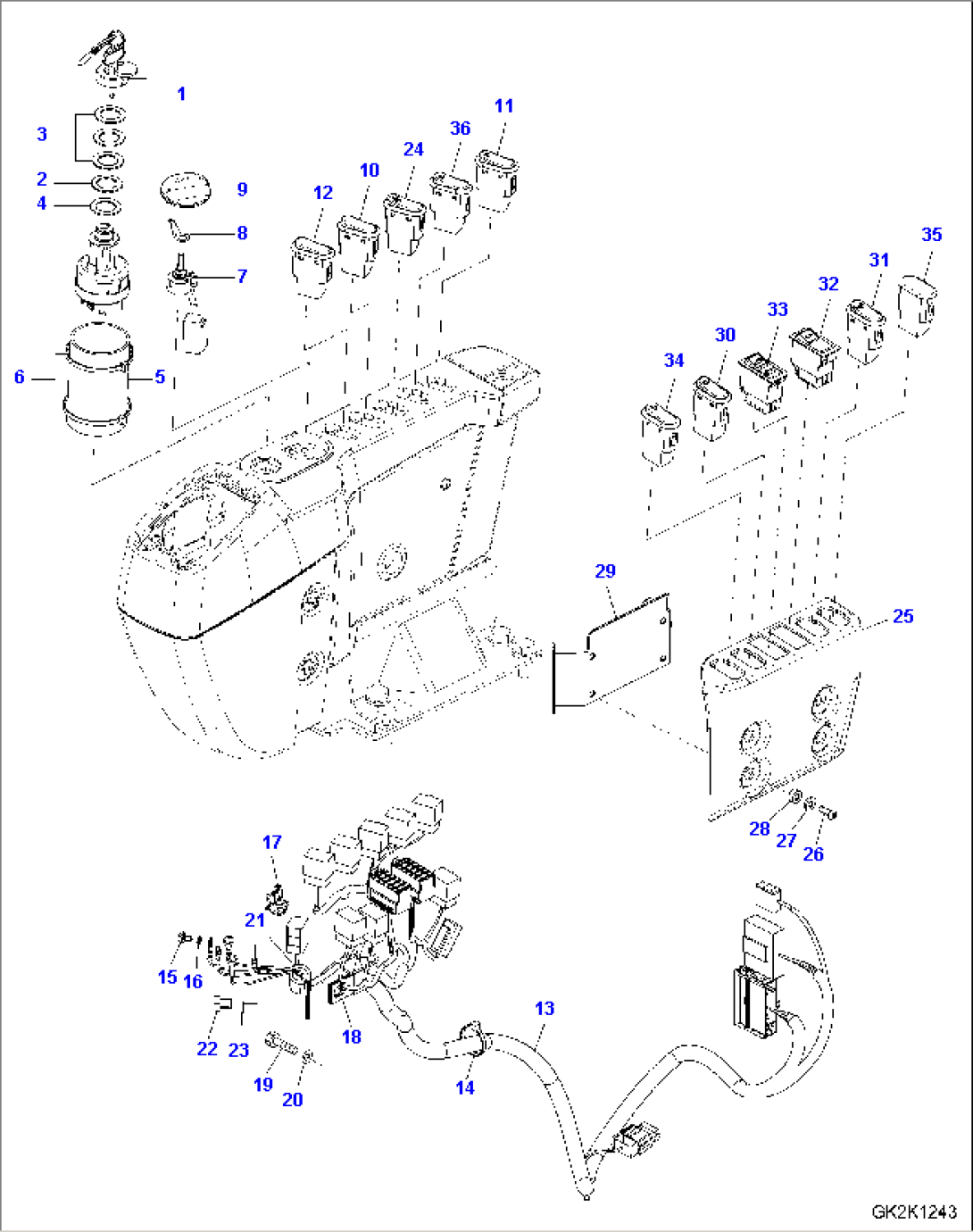 CONSOLE, RHS - SWITCHES
