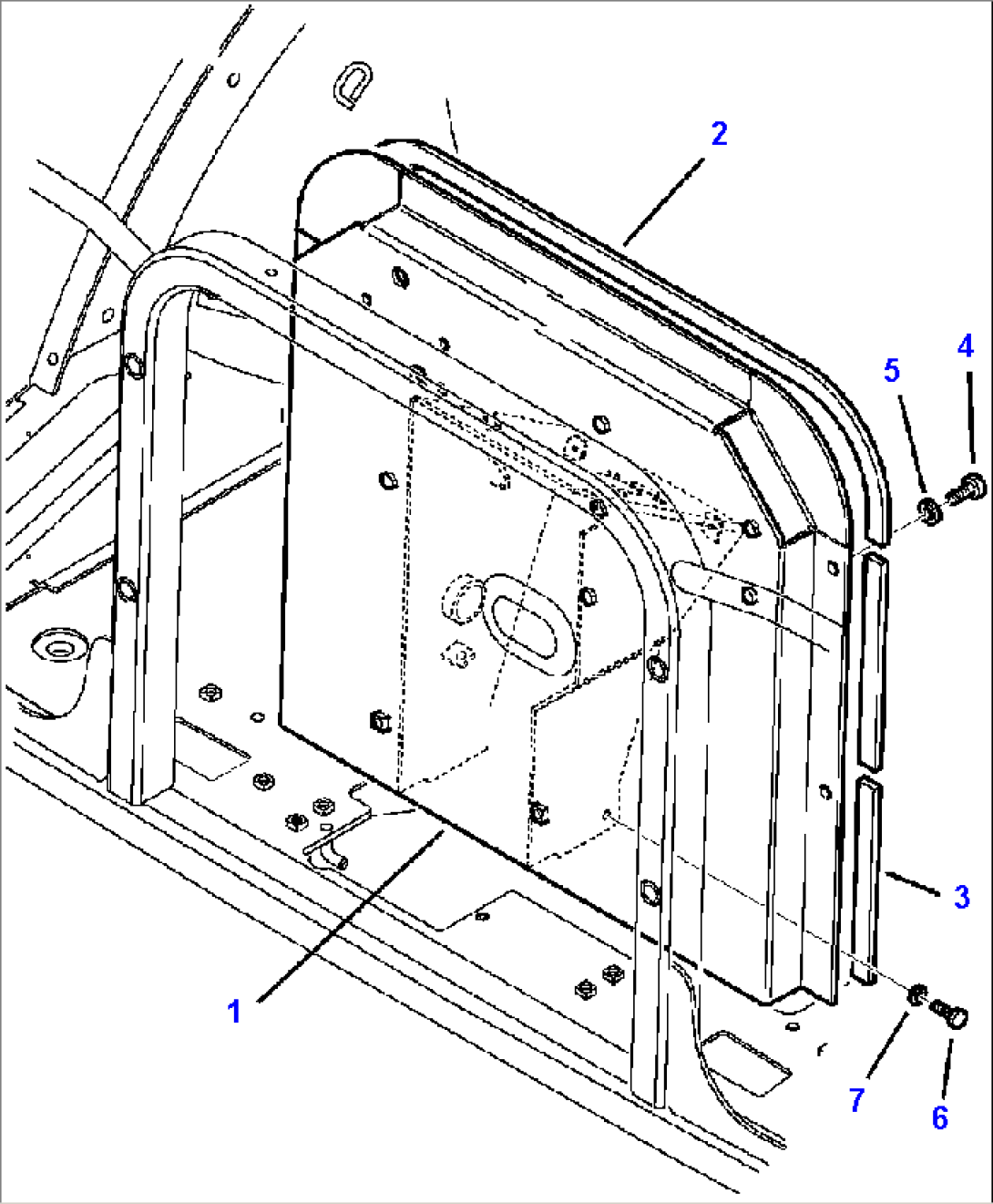 K5112-01A0 CAB WITHOUT AIR CONDITIONING FRONT FRAME