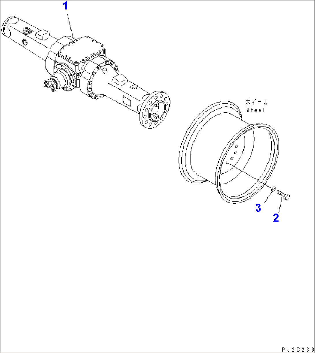 REAR AXLE AND WHEEL MOUNTING PARTS