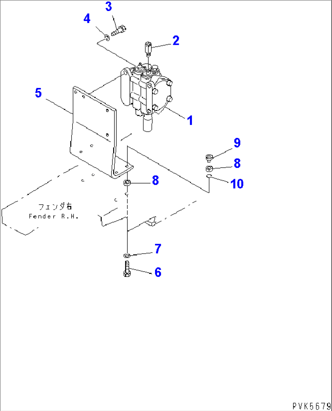 MAIN VALVE (MOUNT) (FOR POWER ANGLE POWER TILT DOZER) (FOR BACK HOE)(#78604-80198)