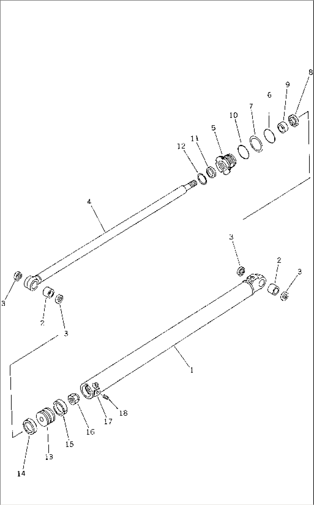 BLADE SIDE SHIFT CYLINDER(#10001-10015)