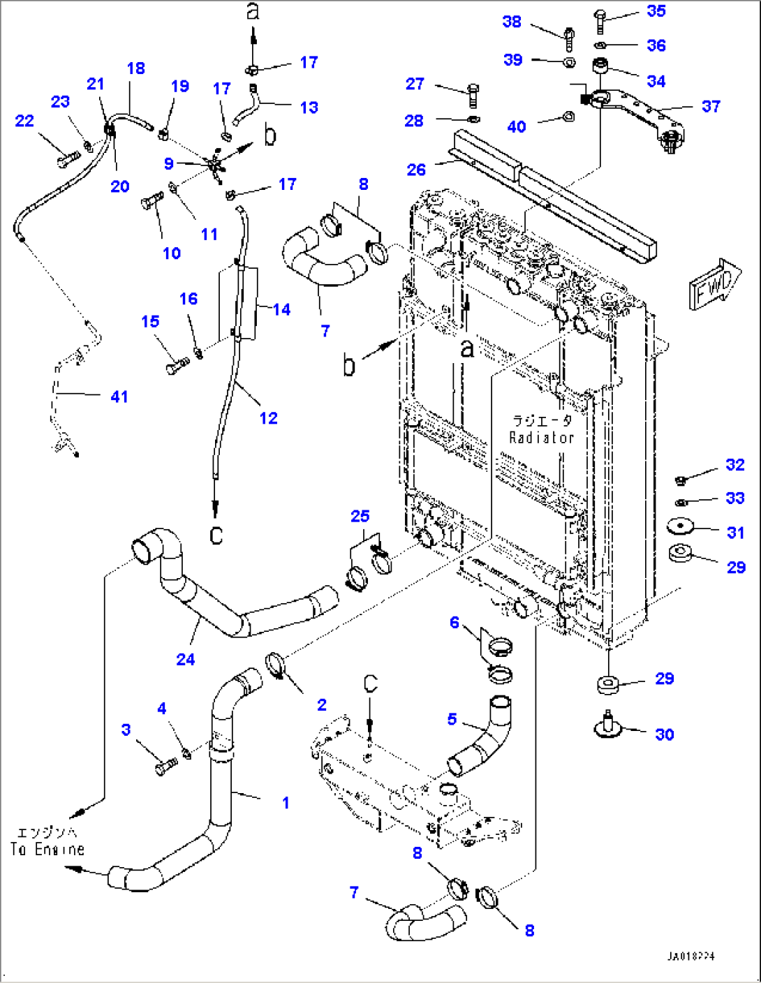 Cooling System, Piping (1/2) (#90023-)