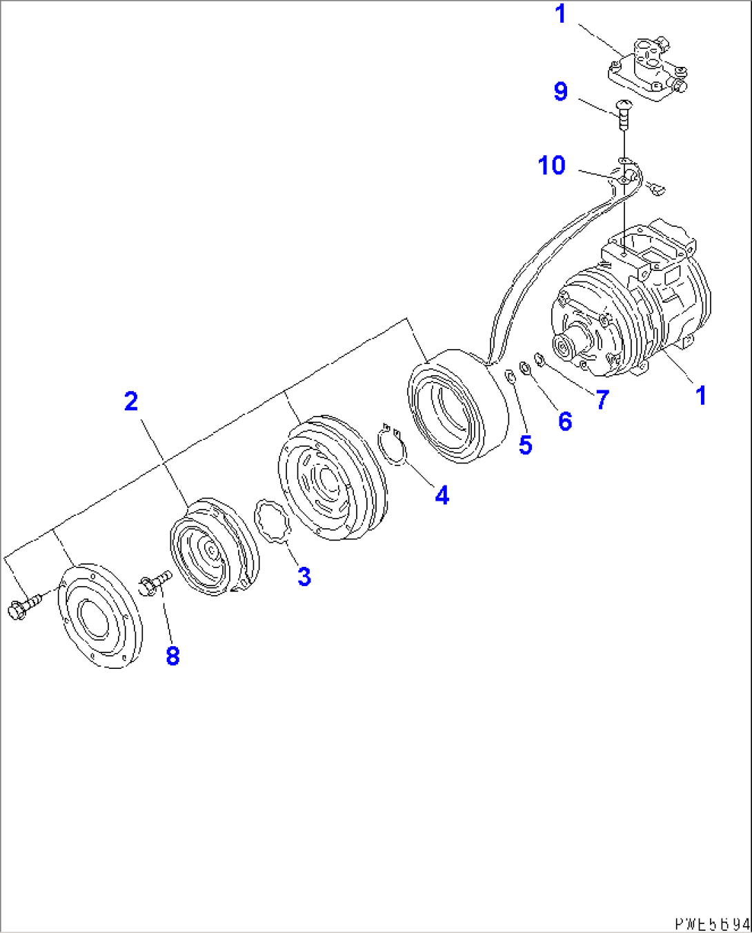 ENGINE (AIR COMPRESSOR¤ INNER PARTS)(#51075-)