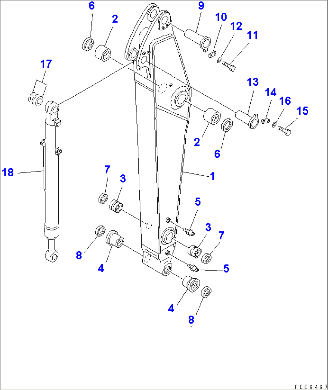 ARM (2.4M) (ARM AND BUCKET CYLINDER)