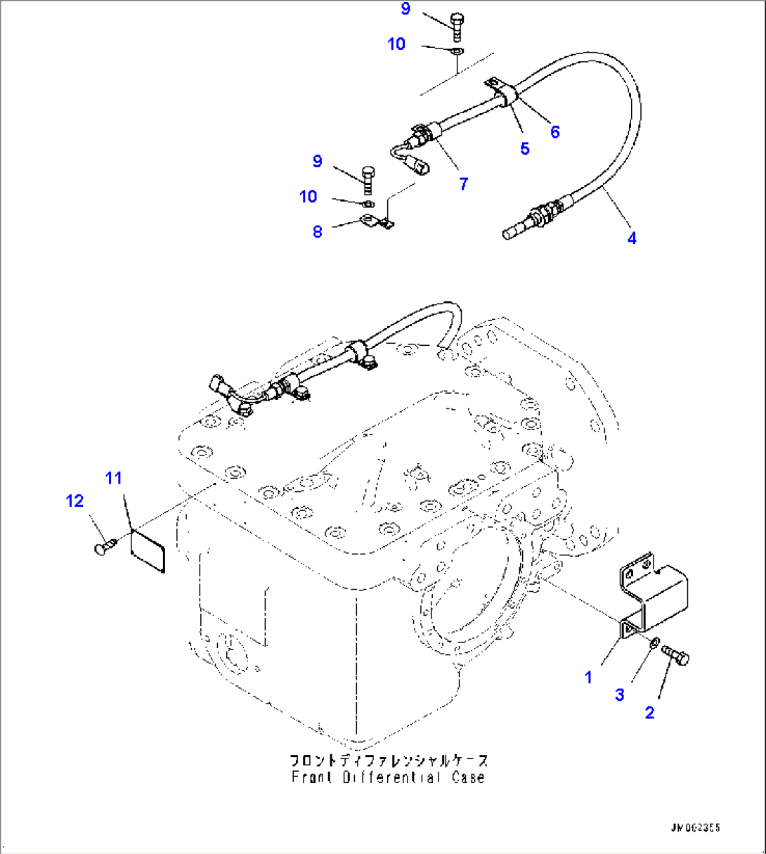 Transmission Group, Front Differential, Pinion and Cage (#10001-)