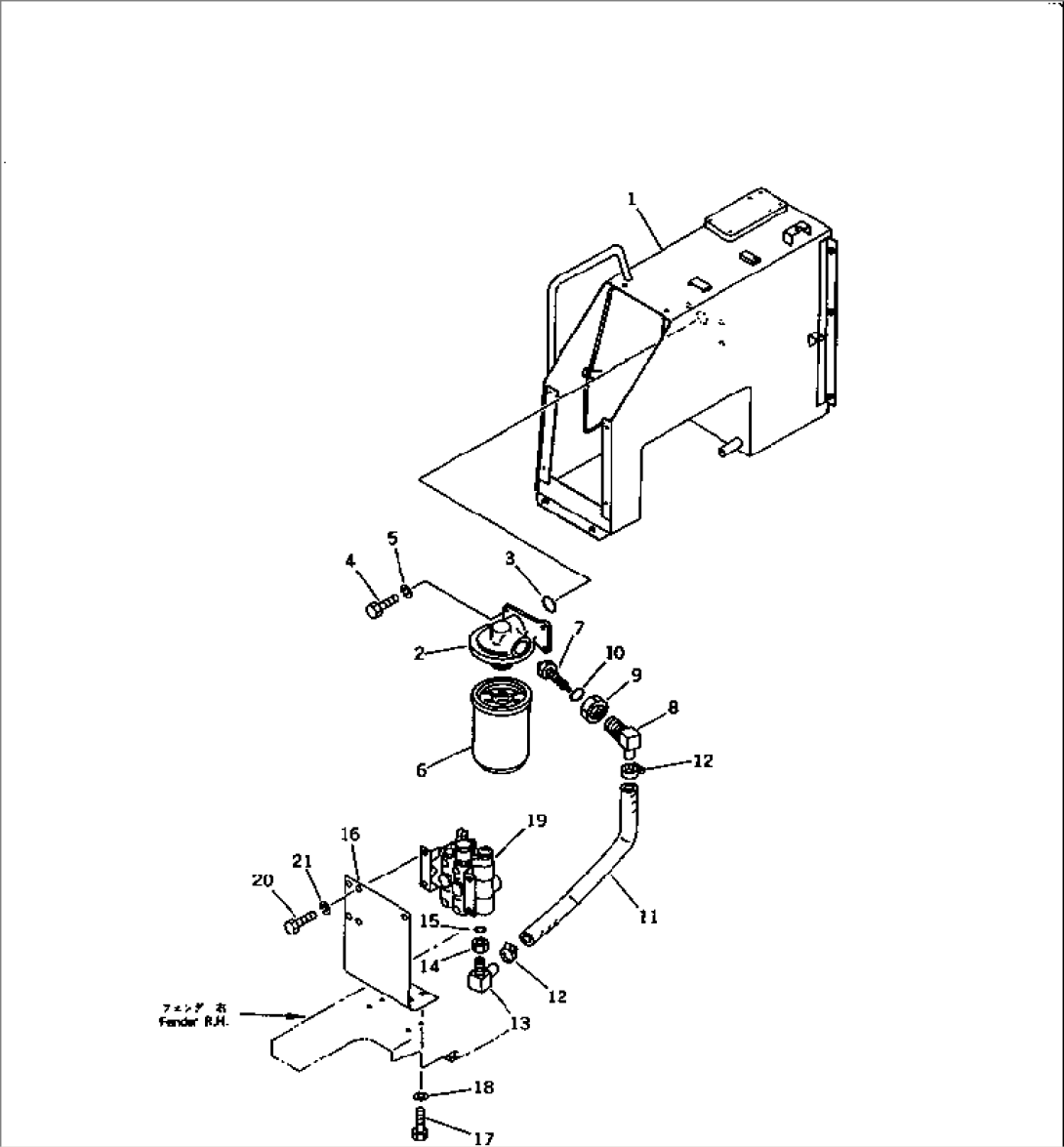 HYDRAULIC TANK AND FILTER