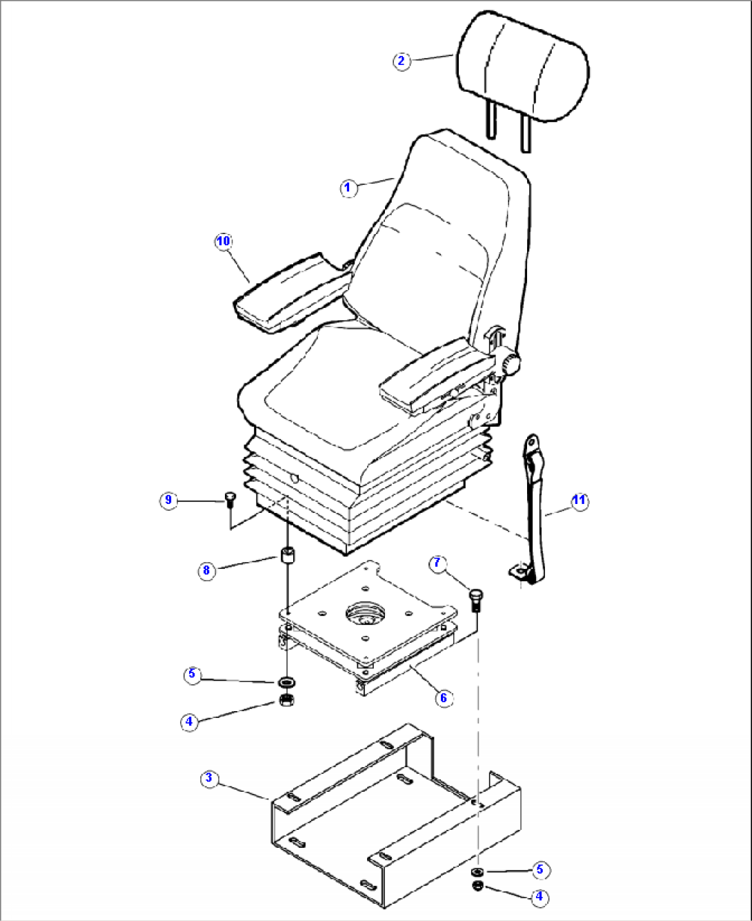 K0125-01A0 KAB OPERATOR SEAT AND MOUNTING
