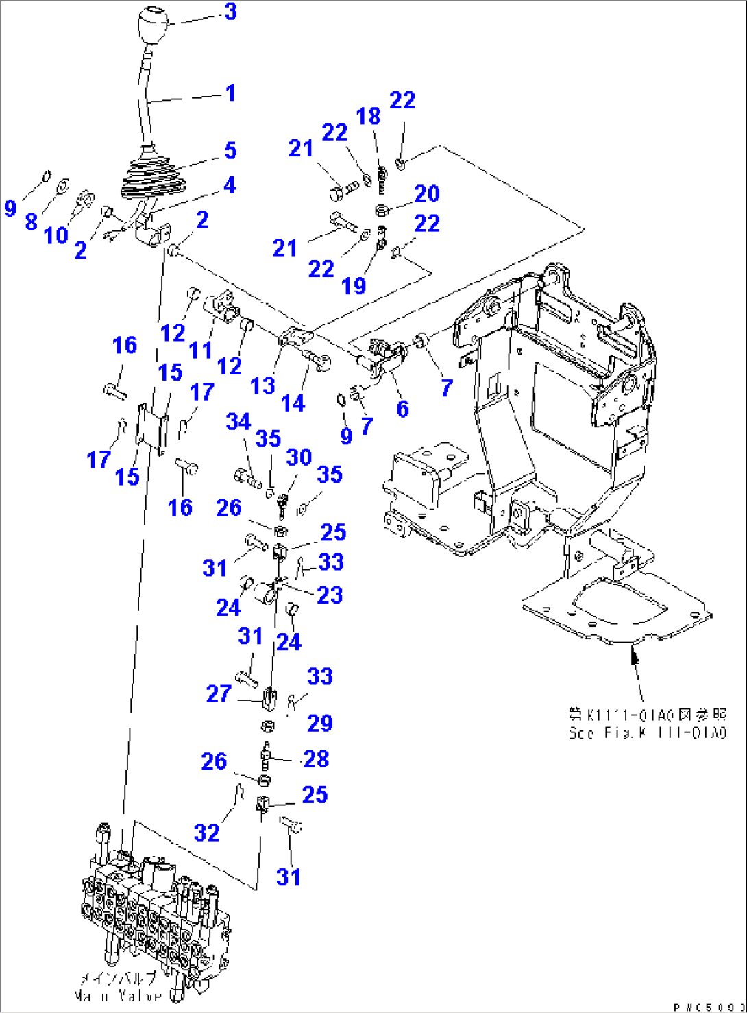 MAIN CONTROL LEVER (BOOM AND BUCKET)