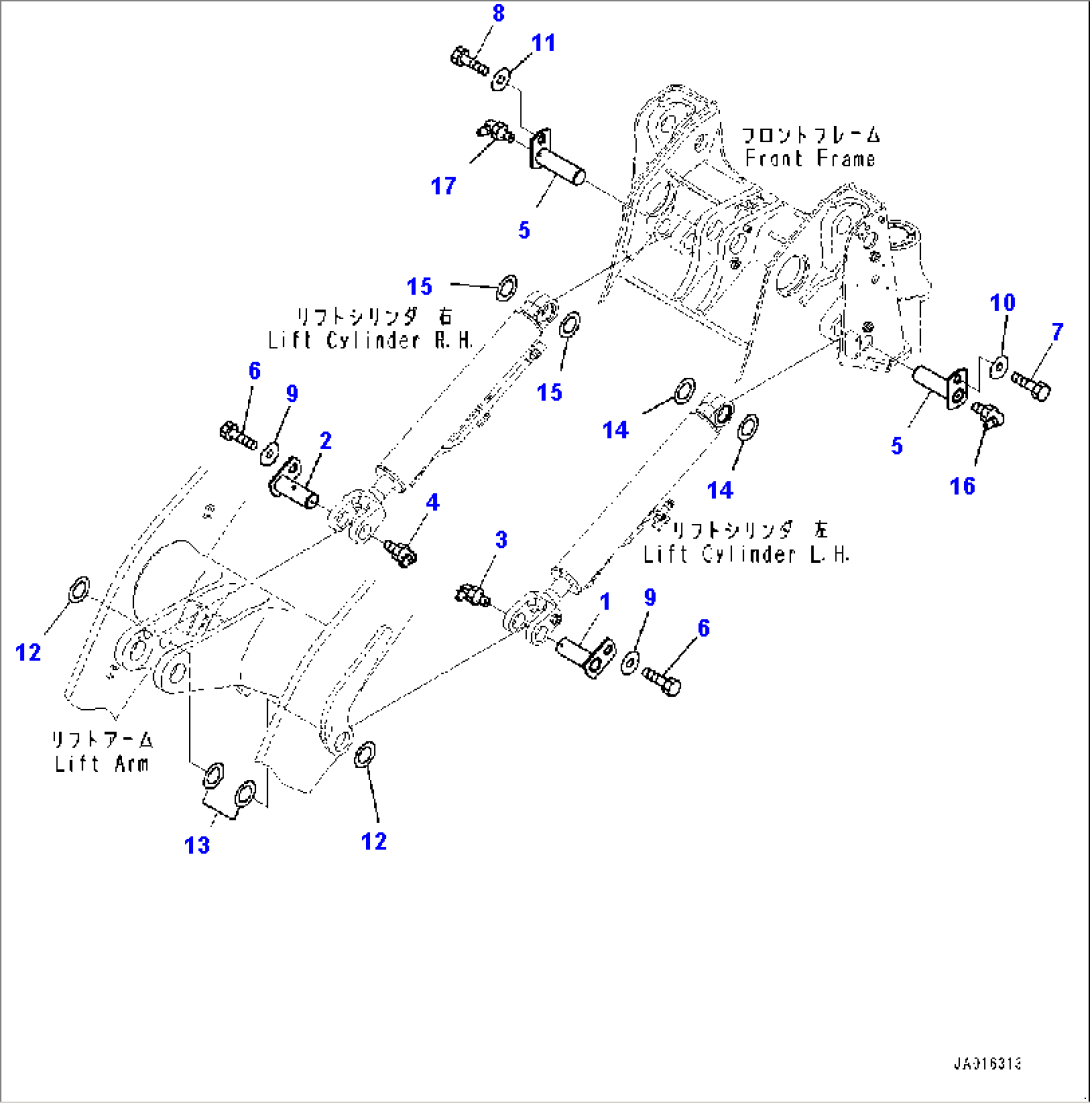 Boom Lift Cylinder, Mounting (#70883-)