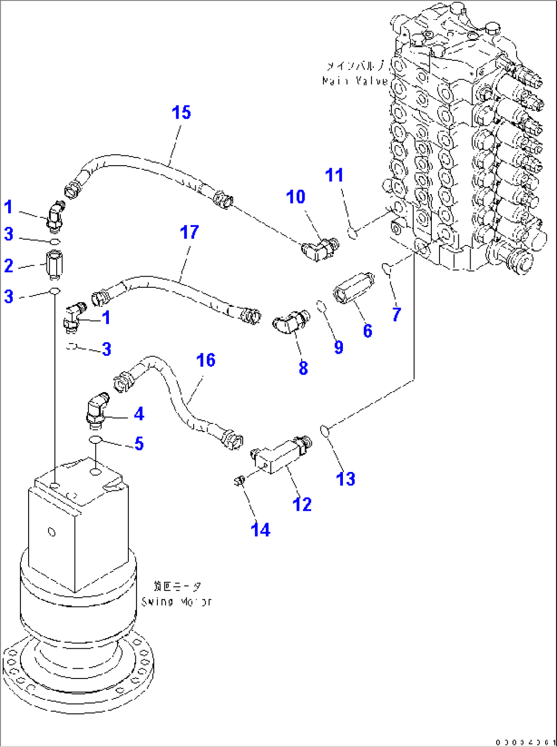 WORK EQUIPMENT LINE (SWING MOTOR LINE)