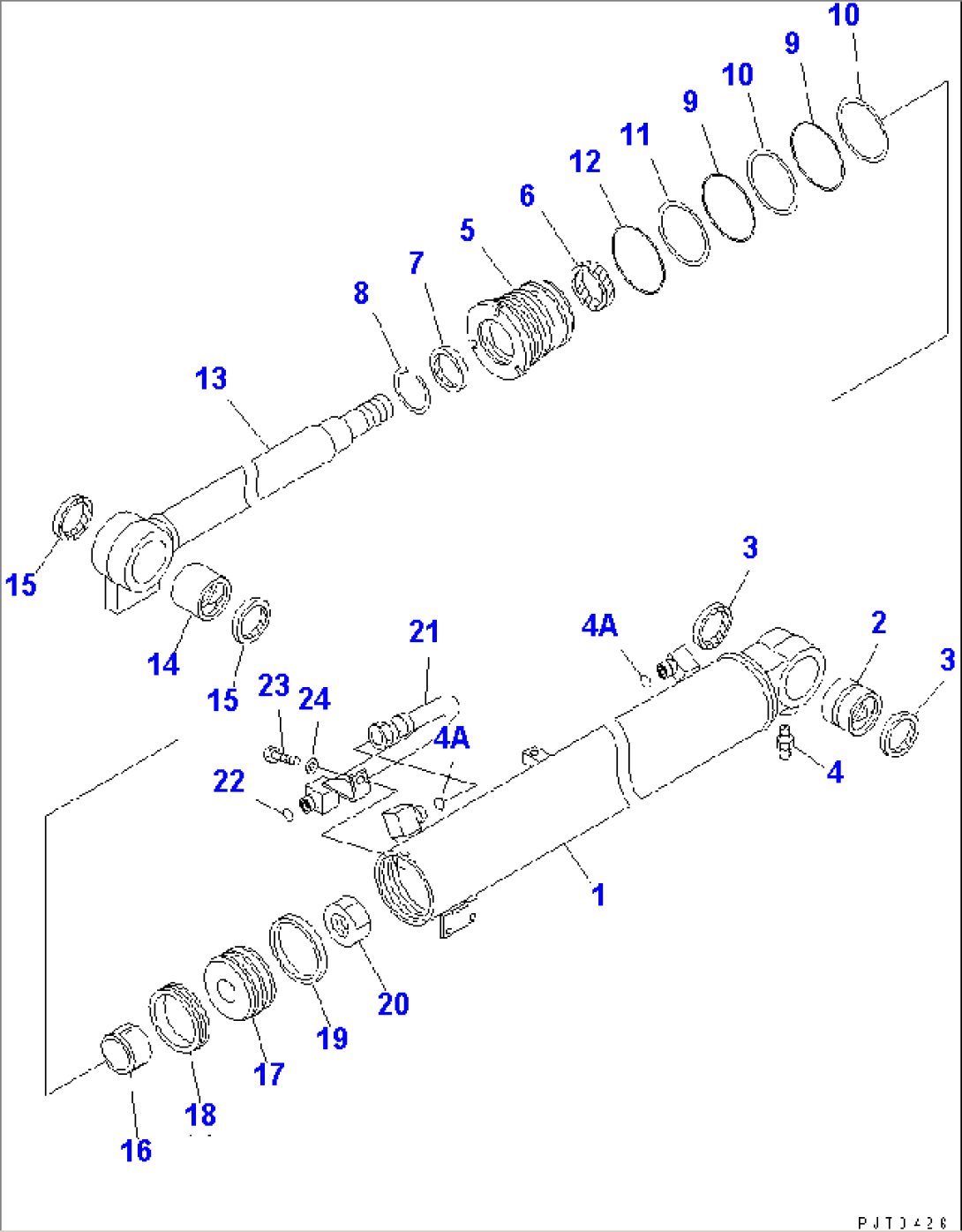 BOOM CYLINDER (INNER PARTS) (CAB SPEC.)(#3001-)