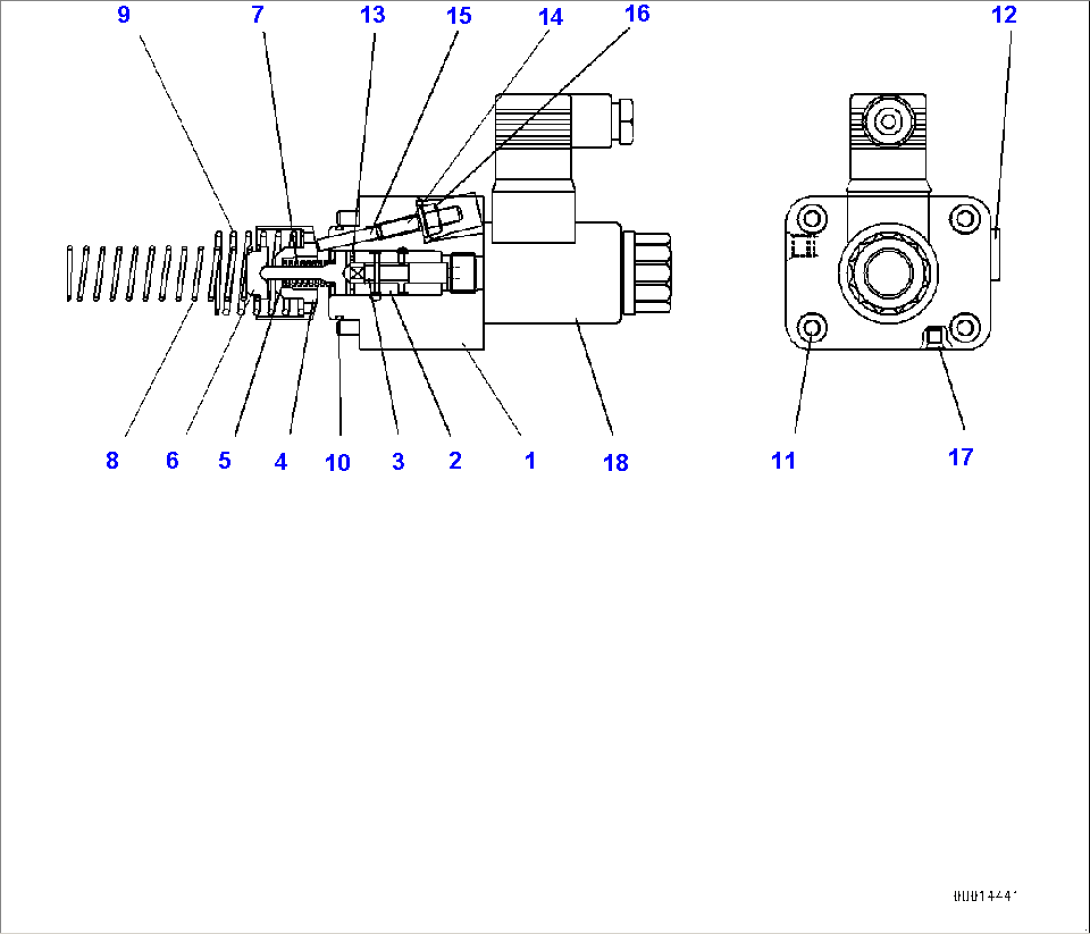 Hydrostatic Transmission (HST) Pump and Motor, HST Motor 1, Control (2/2) (#70883-)
