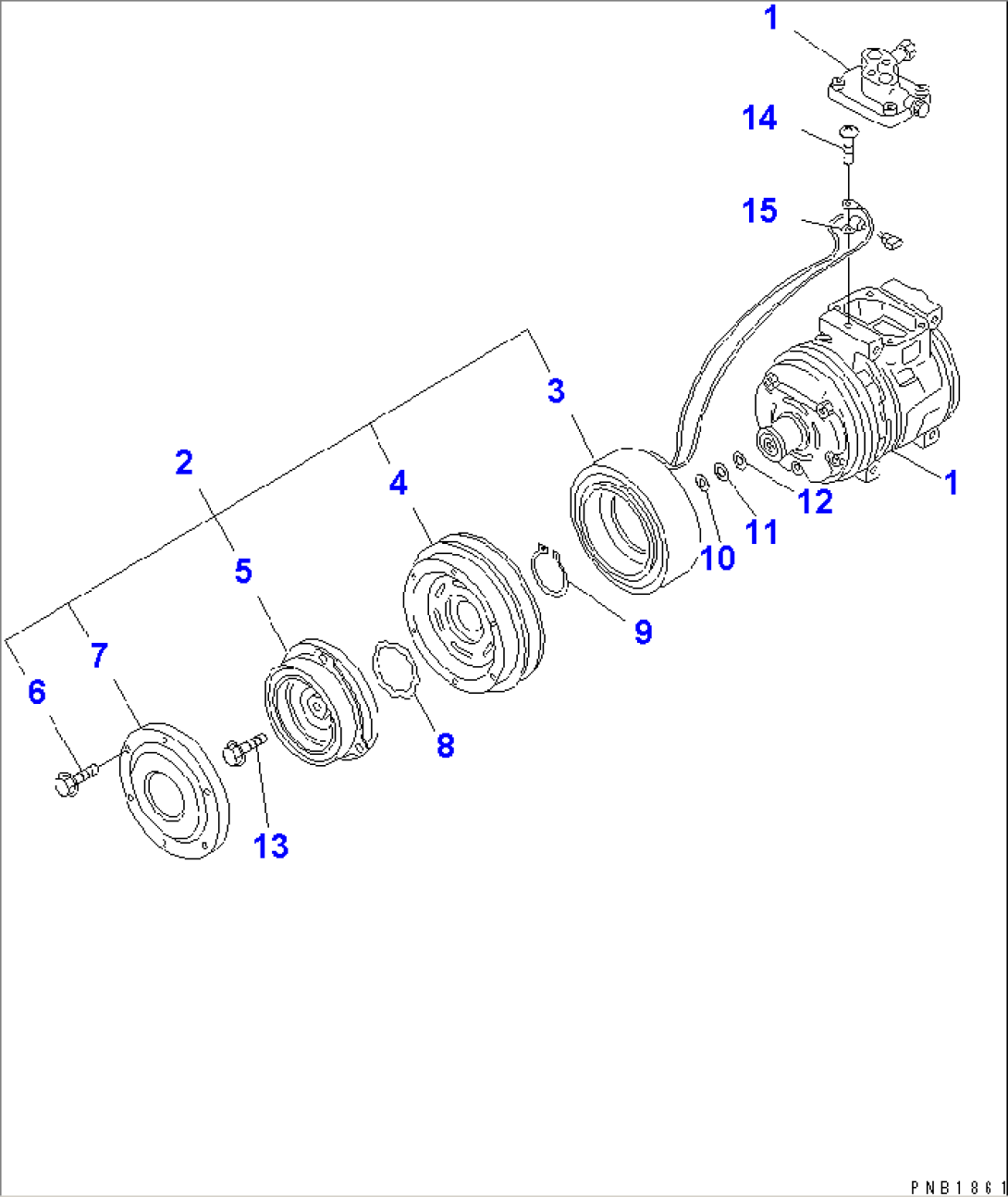 AIR CONDITIONER (9/12) (AIR COMPRESSOR INNER PARTS)(#10629-)