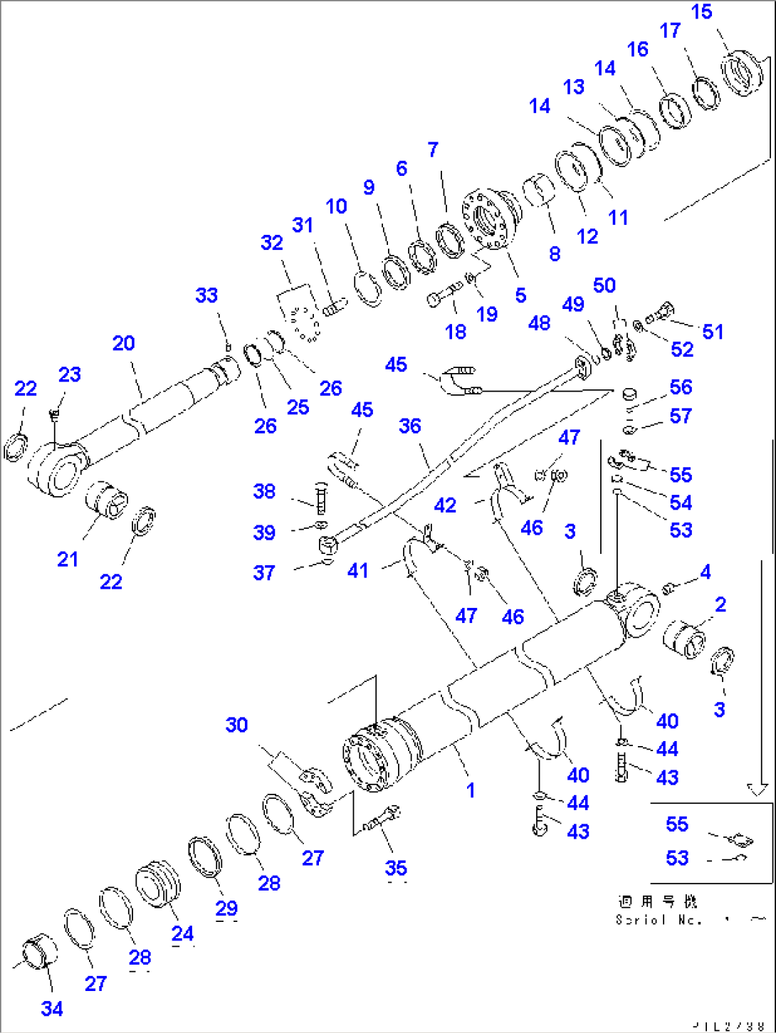 ARM CYLINDER (FOR BACKHOE)(#K30001-K31999)