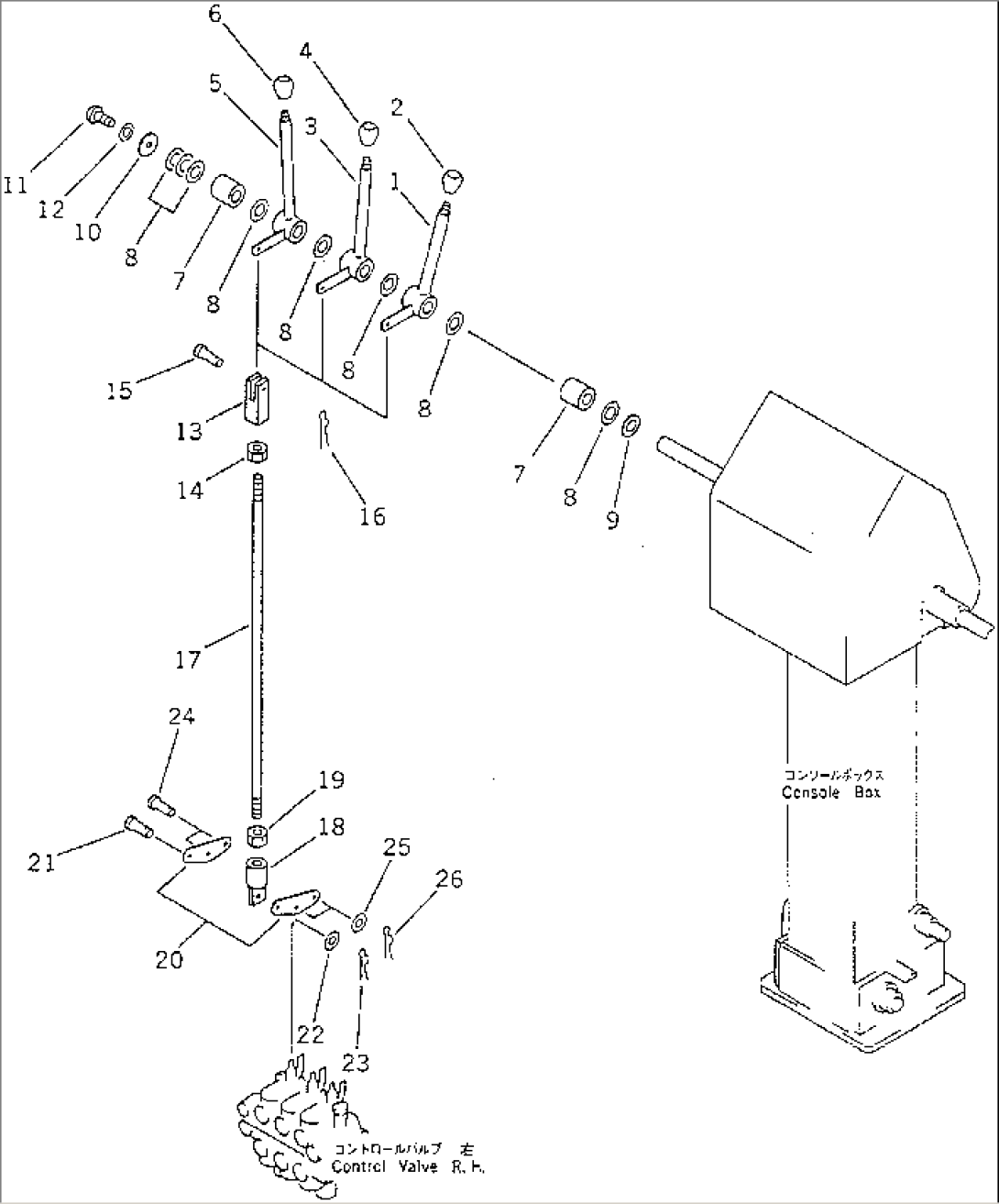 HYDRAULIC CONTROL LEVER¤ R.H.