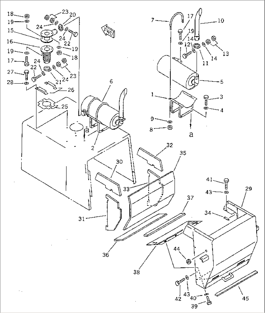 MUFFLER AND DUCT(#32001-)