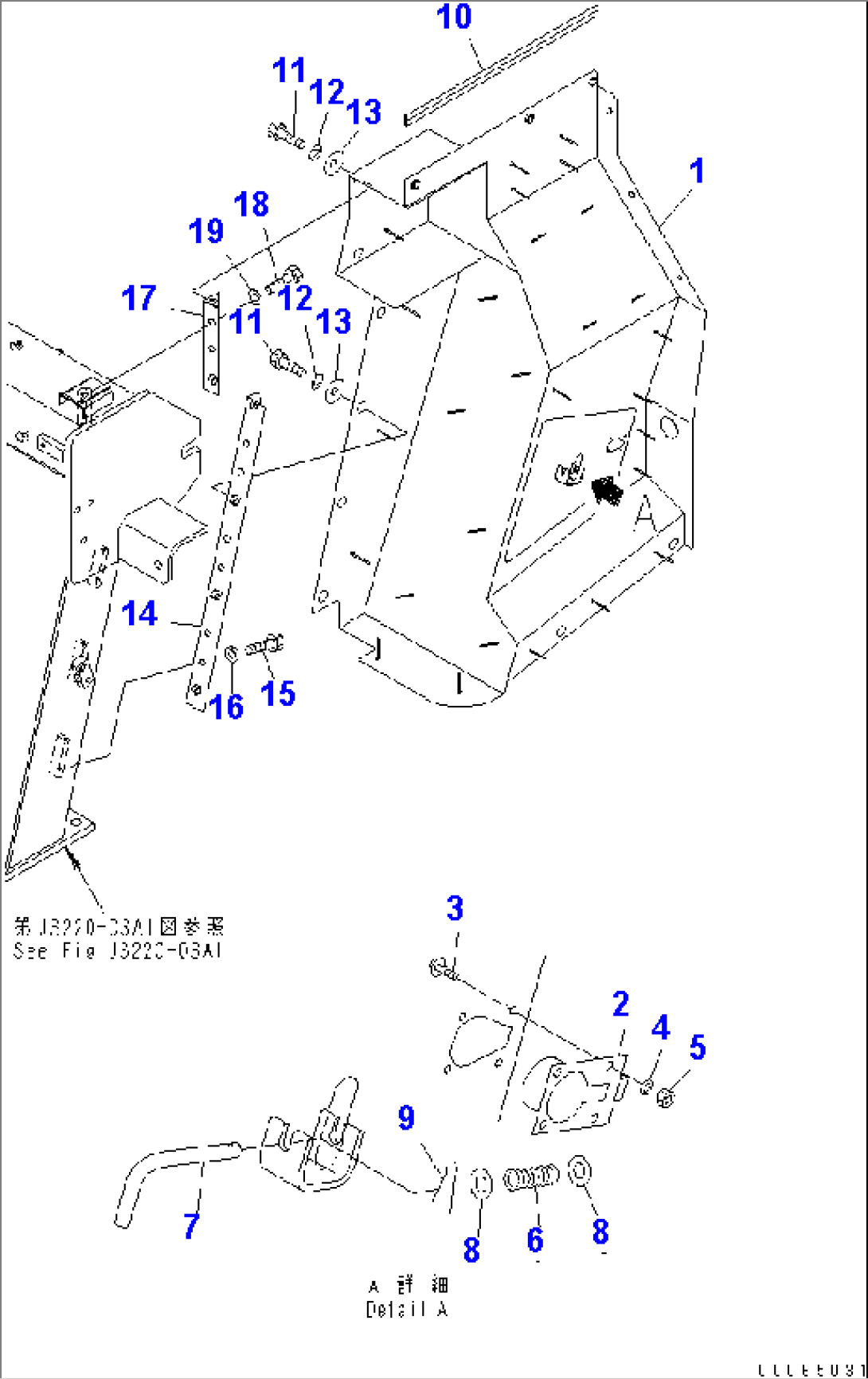 ENGINE SIDE COVER (R.H.) (1/2)(#11001-)