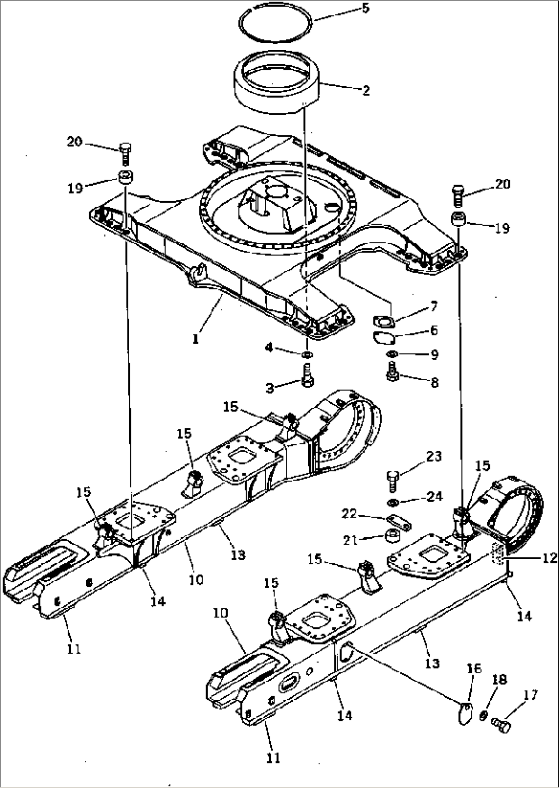 TRACK FRAME (WITH TRACK ROLLER FULL GUARD)