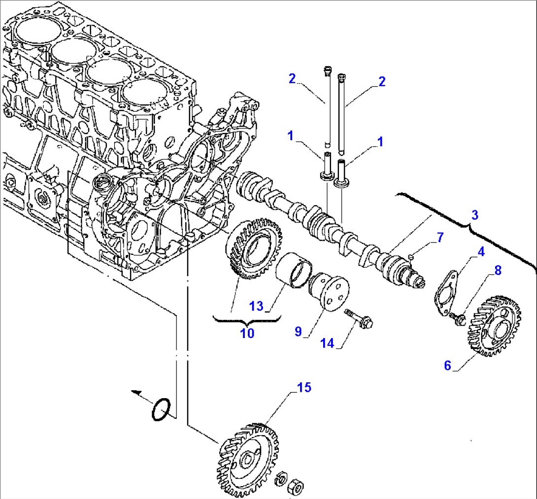 FIG. A0251-01A0 CAMSHAFT AND TIMING GEAR