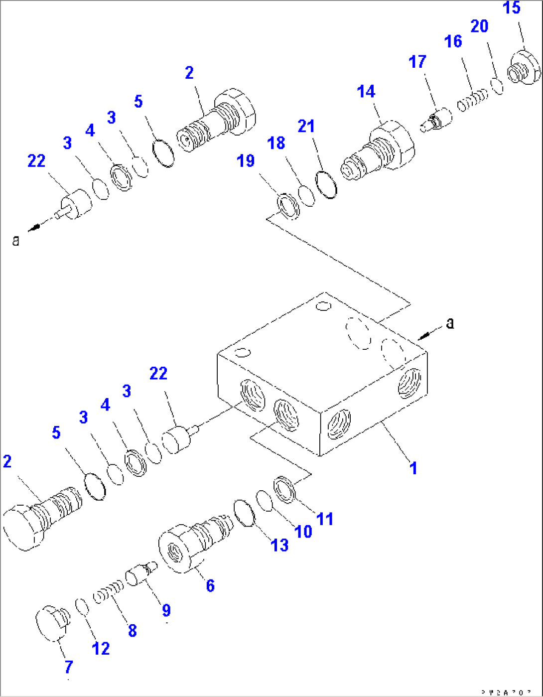 PILOT CHECK VALVE (INNER PARTS) (FOR BLADE SHIFT¤ R.H.)