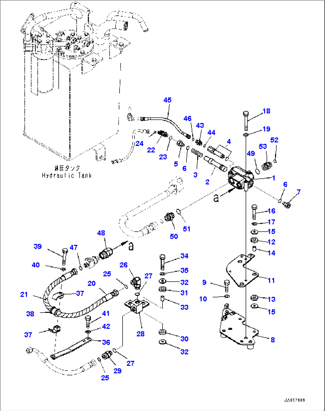 Steering Control Valve, Control Valve to Hydraulic Tank Piping (#77256-)