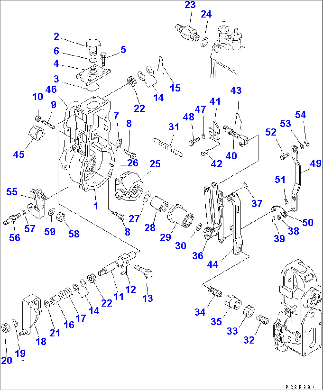 FUEL INJECTION PUMP (GOVERNOR) (1/2) (INNER PARTS)(#61589-70945)