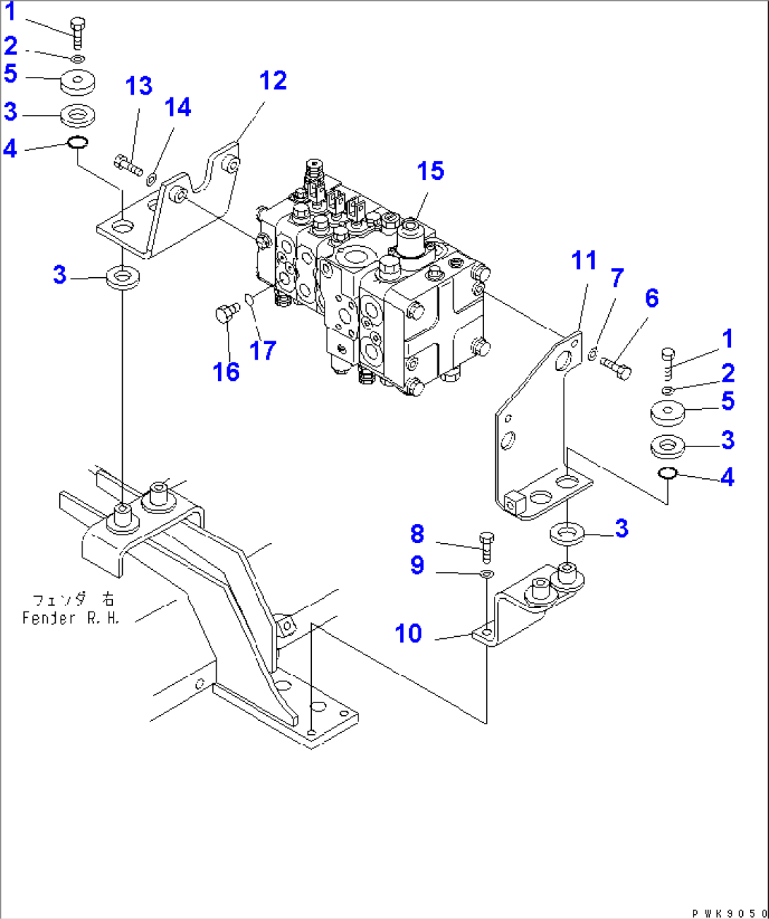 CONTROL VALVE (FOR SEMI-U DOZER) (EXCEPT JAPAN) (D61EX)